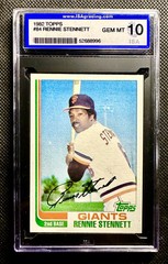 1982 Topps #84 Rennie Stennett San Francisco Giants ISA 10 GEM MINT