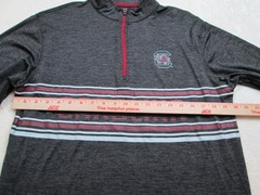 Colosseum South Carolina Gamecocks 1/4 Zip Pullover Jacket Men M Dark Gray/Black