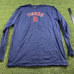 Mens Detroit Tigers Large Long Sleeve T-Shirt Fanatics NWOT