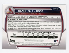 2023 Bowman #CPA-SD Samil De La Rosa Chrome Prospect Autographs 071983