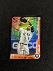 Carlos Correa 2021 Topps Big League Highlights Black Foil /15 #295 HOU SP RARE