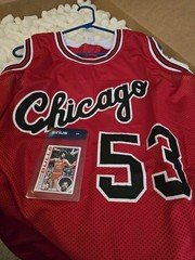 (L) Artis Gilmore Signed Bulls Jersey HOF 11 Chicago 1976-1982 W/ Old Topps Card
