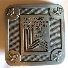 Lake Placid Winter Olympics Belt Buckle 1980 Olympics Buckle