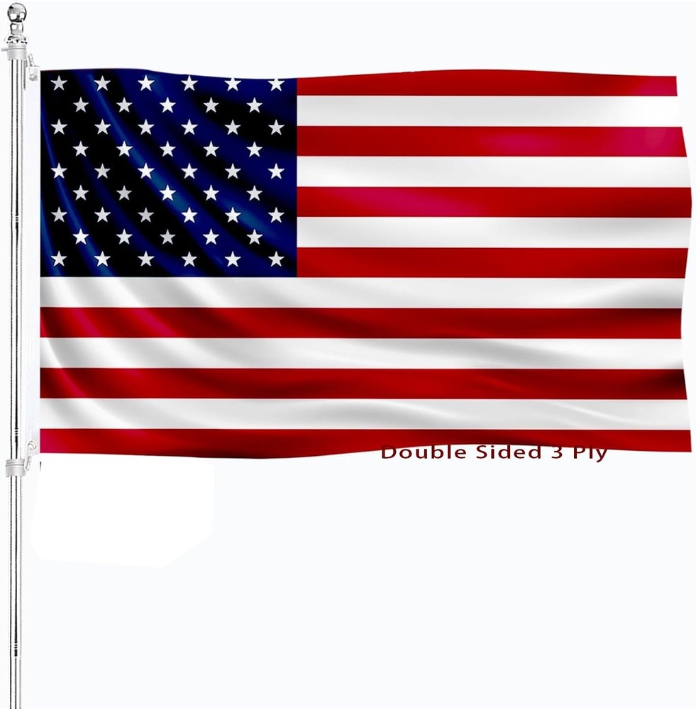 American Flags for Outside 36 inches by 60 inches, Double Sided USA Flag 3×5
