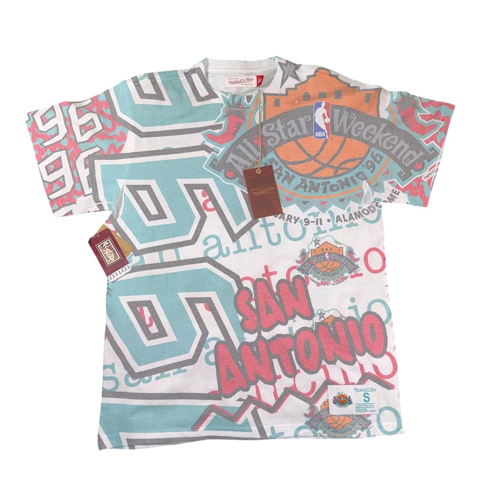 NBA All Star Weekend San Antonio 1996 Shirt Mens Small Basketball All Over Print