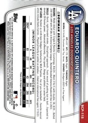 2025 Bowman #BCP-115 Eduardo Quintero Chrome Prospects Mojo Refractor