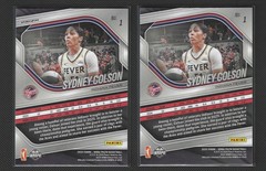 SYDNEY COLSON 2 Card Lot 2025 Panini Prizm WNBA White Seismic / Base #1