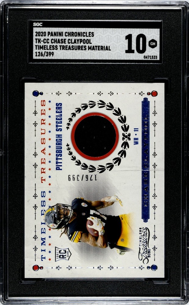 2020 Panini Chronicles Chase Claypool RC Patch /399 SGC 10 GM GEM MINT POP #1