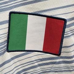 Italy Soccer Shirt Mens Medium White Blue Flag Striker Jersey Top Football