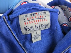 MLB Chicago Cubs Soft As A Grape Women&rsquo;s Hoodie Sweatshirt Full Zip Up Size 3