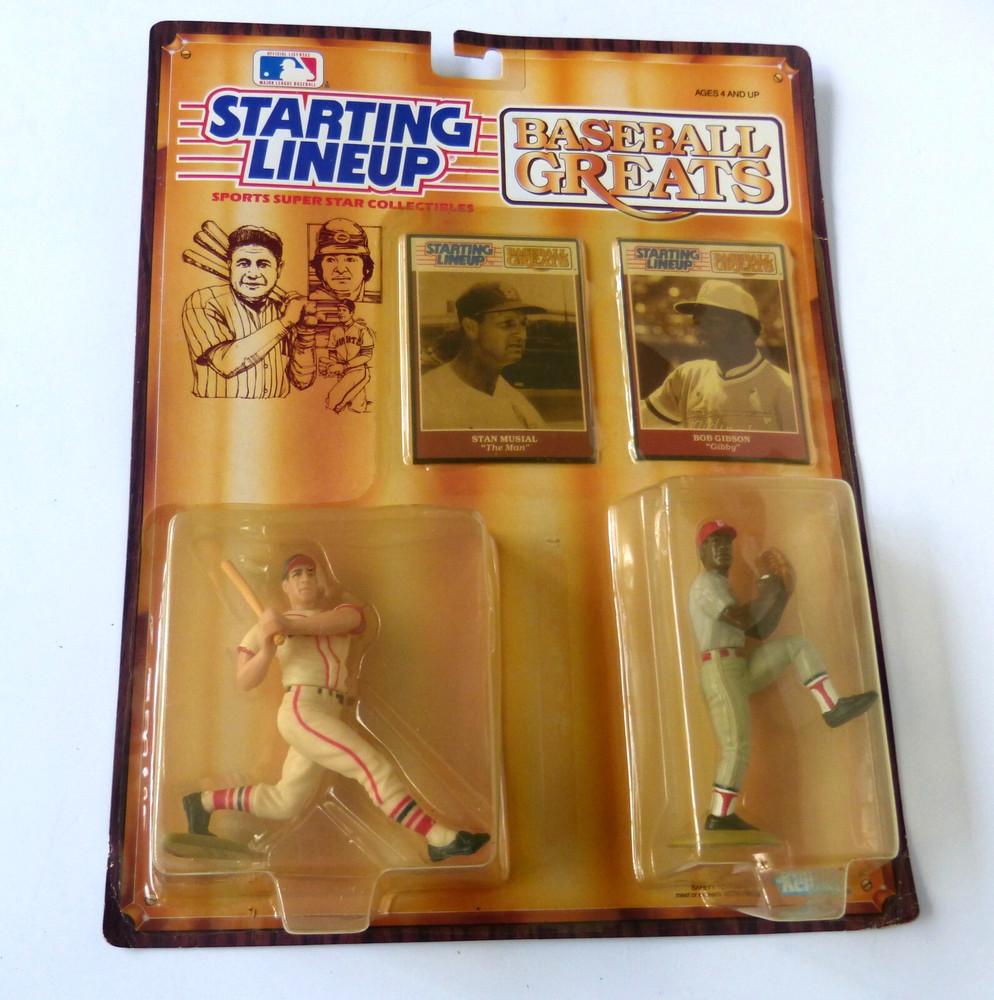 Stan Musial & Bob Gibson Startling Lineup Baseball Greats Figurines 1989 NIP