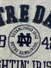 Adidas Notre Dame Fighting Irish Established 1842 Heather Grey Crewneck Sweatshi