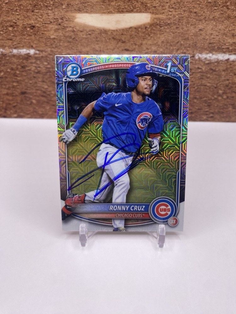 2025 1st Bowman Chrome Mojo Refractor Ronny Cruz SIGNED IP Auto #BCP-213