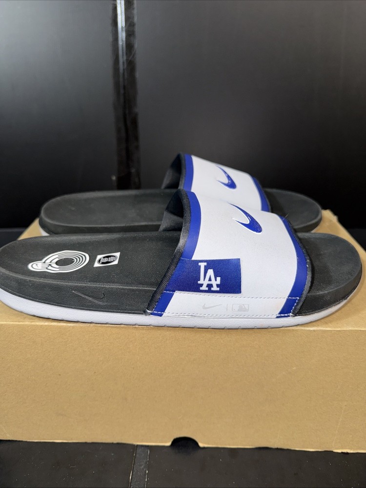 Nike Offcourt Los Angeles Dodgers LA Slide Sandals Men&rsquo;s Gray Blue New Size 11