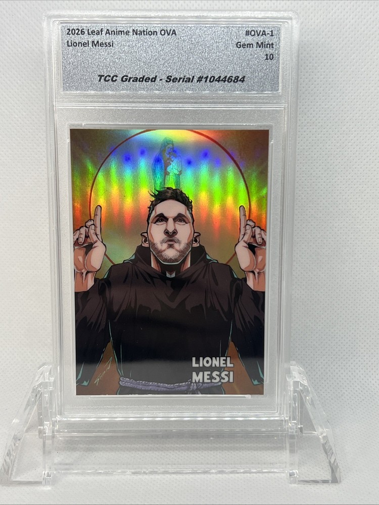 2026 Leaf Anime Nation OVA Lionel Messi OVA-1 TCC Graded Gem Mint 10