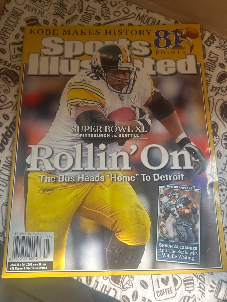 STEELERS SPORTS ILLUSTRATED 1/30/06 « ROLLIN&rsquo; ON » SUPER BOWL XL JEROME BETTIS!!!