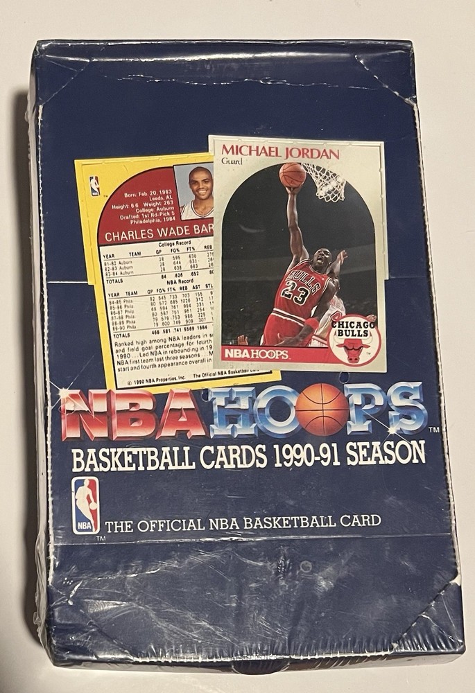 NBA Hoops Basketball Cards 1990-91 season sealed Robinson + Jordan Final Shots