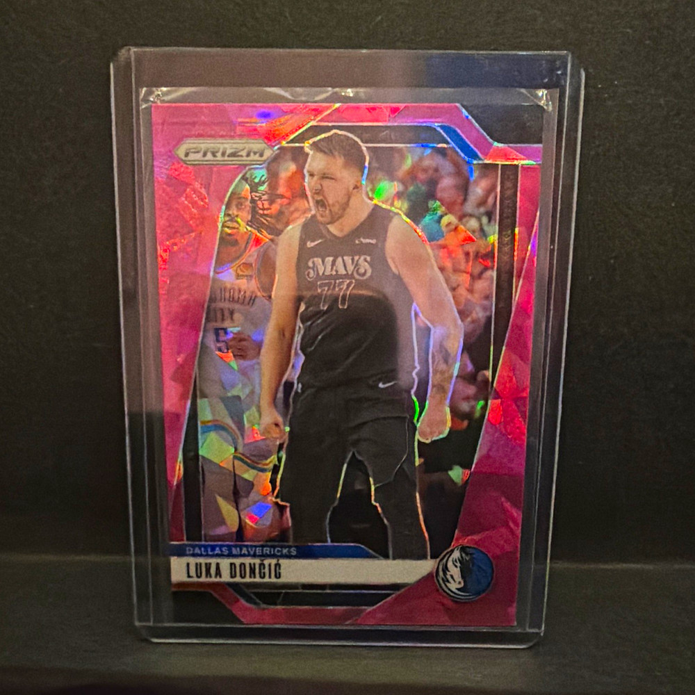 Panini 2024-25 Prizm Luka Dončić Dallas Mavericks Pink cracked ice Prizm #89