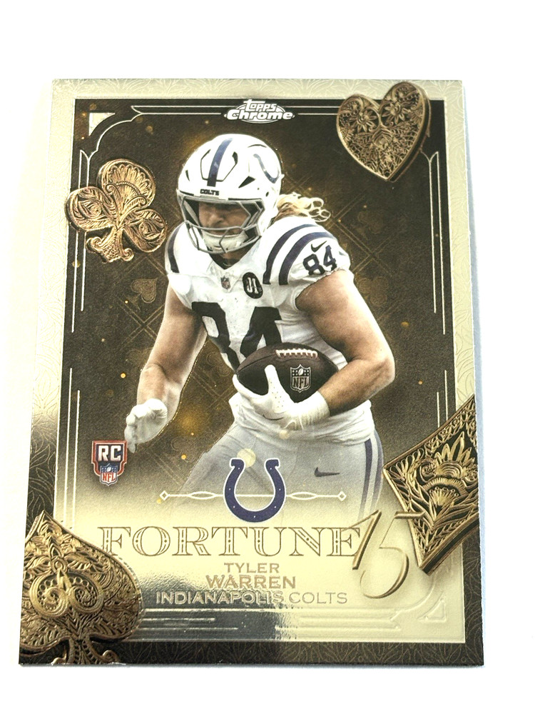 2025 Topps Chrome Tyler Warren Fortune 15 Rookie Card #F15-30 Colts
