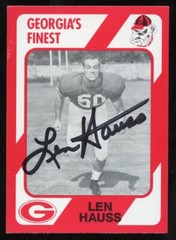 Len Hauss #101 signed autograph 1989 Georgia&rsquo;s Finest Collegiate Collection Card