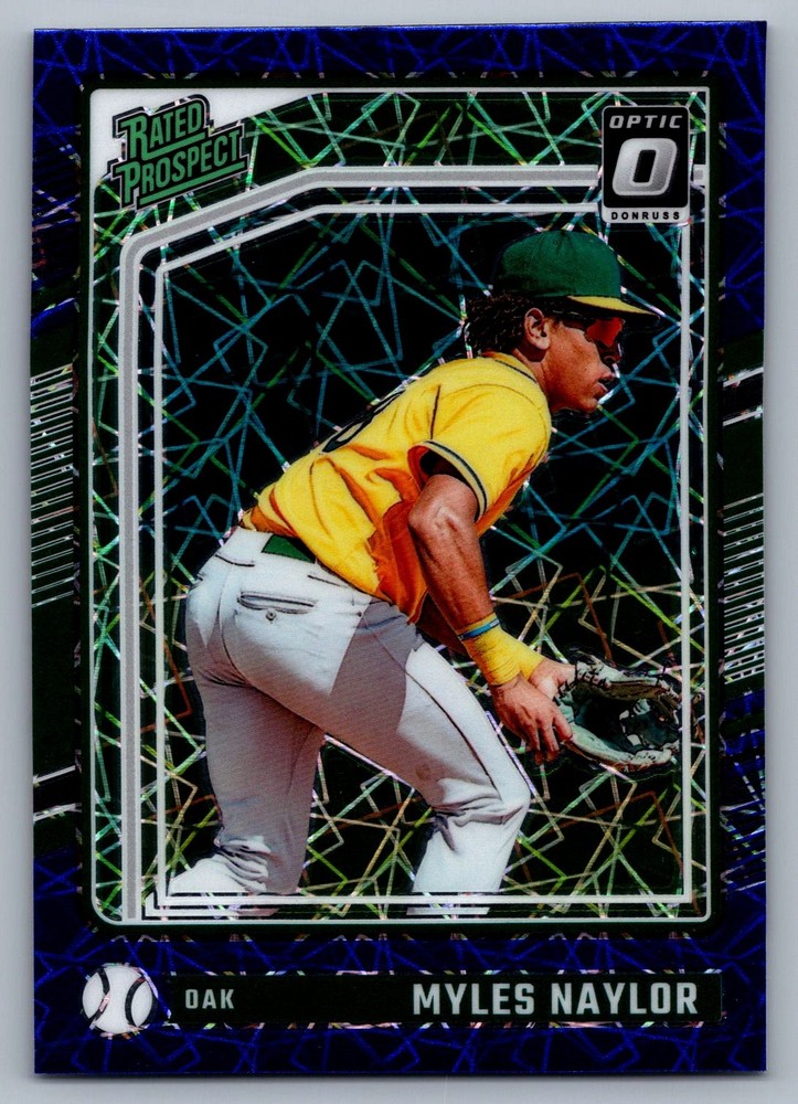 2024 Donruss #196 Myles Naylor Optic Blue Velocity Prizms