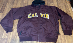 Calvin University Port Authority XL Maroon Fleece Lined Full Zip Jacket College