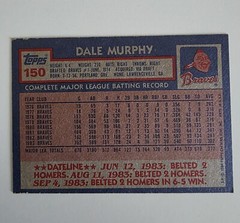 Card Lot Set 1980 Topps Dale Murphy Braves # 274 1983 #760 1979 #39 1984 #150