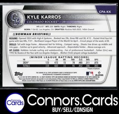 Kyle Karros Auto 2025 Bowman Chrome #CPA-KK Prospect Autographs
