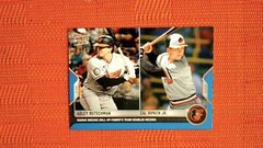 2022 Topps Now #980 Adley Rutschman / Cal Ripken Jr. – Rookie Breaks Hall-of-Fam