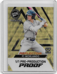 PJ MORLANDO 2024 Leaf #1/1 SUPER GOLD PRISMATIC Marlins Pre Production Proof RC