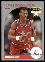 1990-91 Panini NBA Hoops #298 Tom Hammonds Washington Bullets Rookie