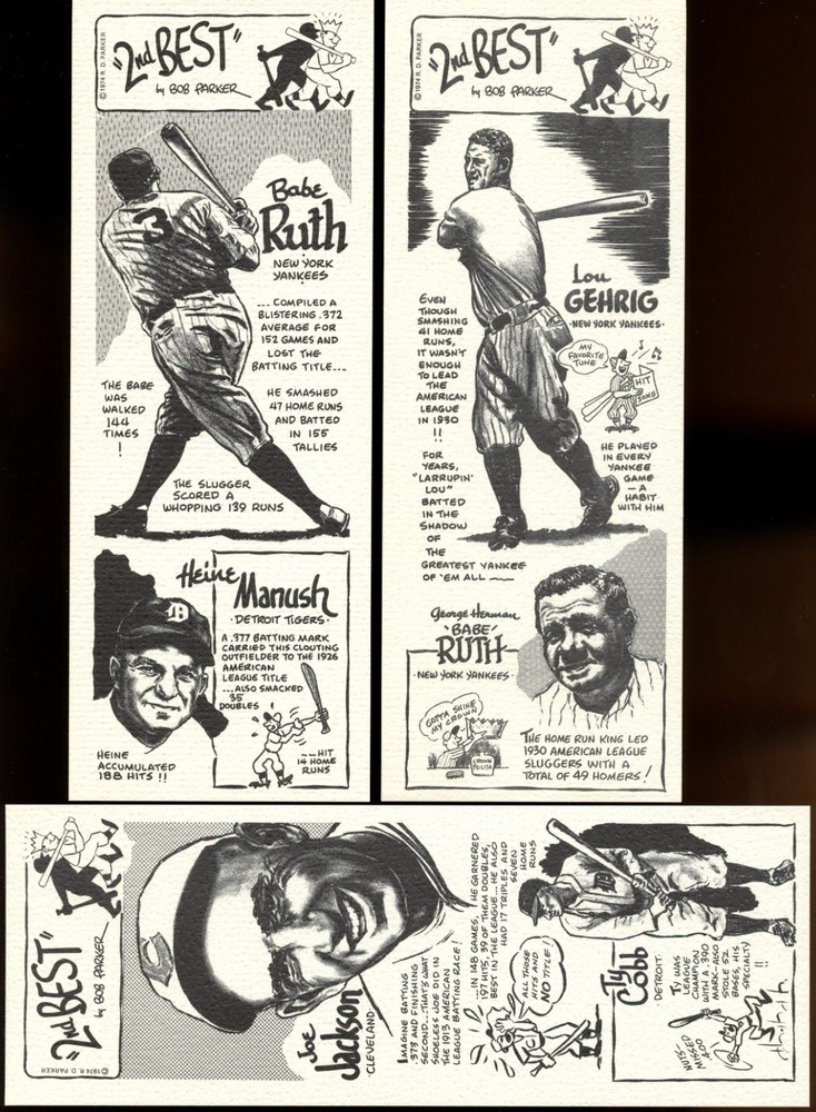 Vintage 1974 Bob Parker 2ND BEST Complete Set w/ Ruth & Gehrig +