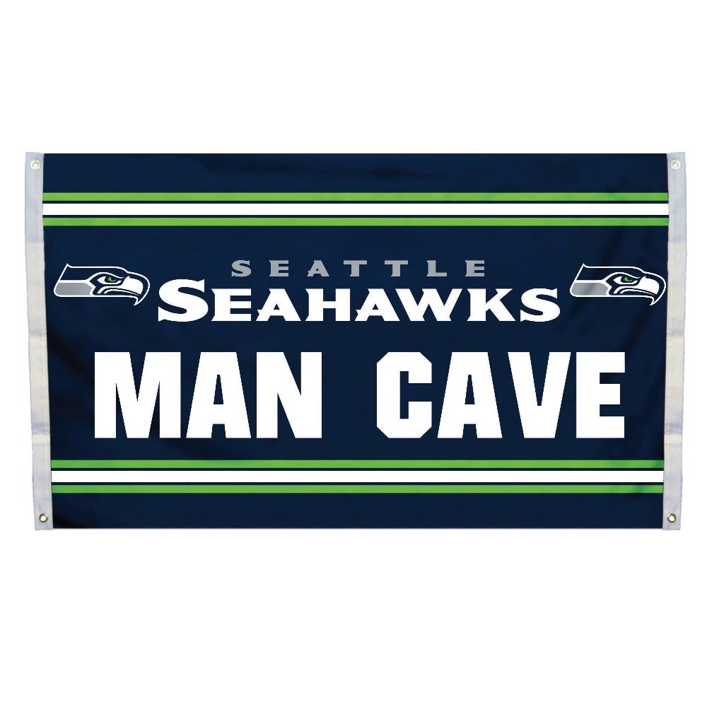 Officially Licensed Seattle Seahawks 3 Ft. x 5 Ft. Man Cave Flag
