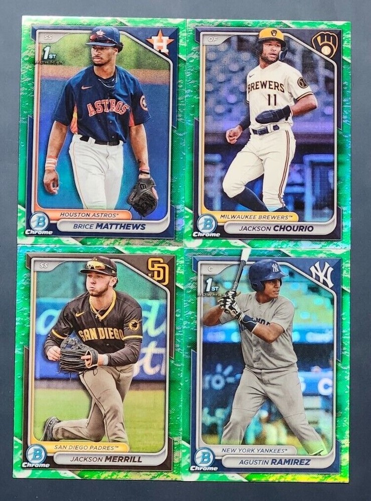 2024 Bowman Chrome LUNAR GLOW REFRACTORS You Pick the Card