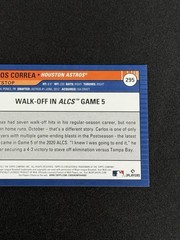 Carlos Correa 2021 Topps Big League Highlights Black Foil /15 #295 HOU SP RARE