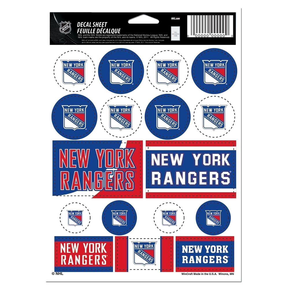 New York Rangers NHL Vinyl Die-Cut Sticker Set / Decal Sheet *Free Shipping