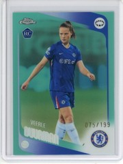 2025-26 TOPPS CHROME UEFA WOMEN&rsquo;S UWCL AQUA REFRACTOR VEERLE BUURMAN 75/199