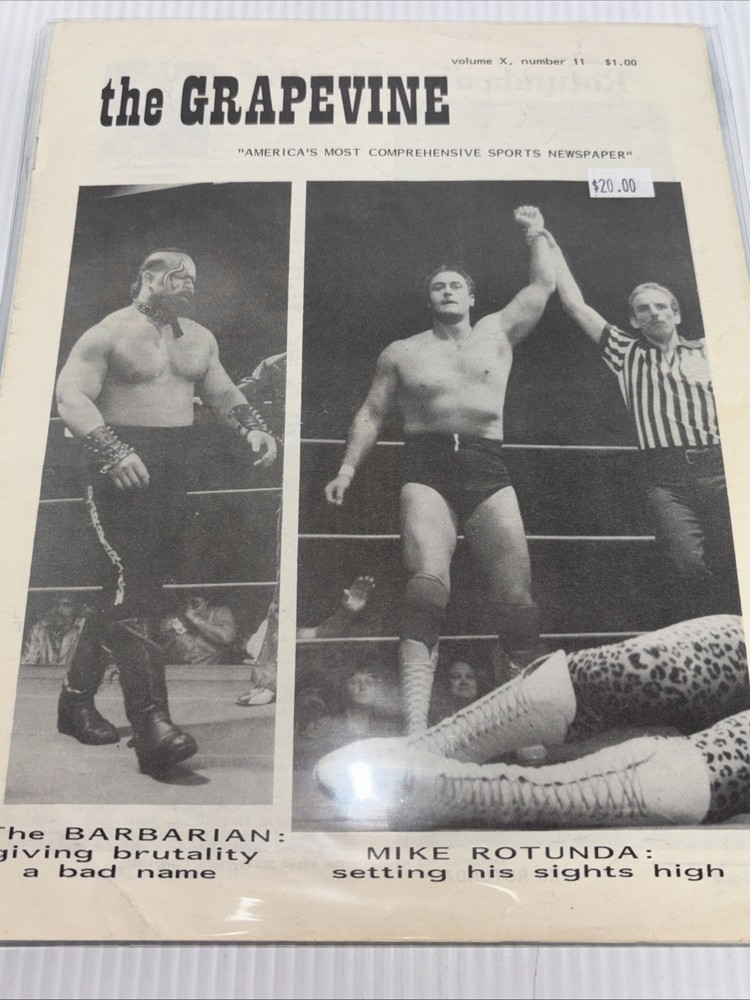 The Grapevine Wrestling Newsletter 80’s Mike Rotunda The Barbarian