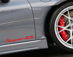 SET of 3 Premium 2023-26 PORSCHE 718 Spyder RS Style Sticker Door Decal Weissach