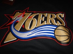 Philadelphia 76ers NBA Mitchell & Ness Men&rsquo;s Black Game Time Fleece Hoodie NWT