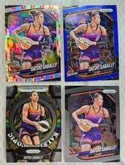 2025 WNBA Prizm-Satou Sabally-Logo/Blue Vel/Kaleidoscopic/Base-Lot of 4