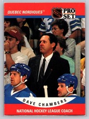 1990-91 Pro Set #675 Dave Chambers Quebec Nordiques NHL Coach Hockey Card