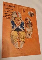 1962 Ron Yary Hall Of Famer Of Bellflower vs. Loyola High CIF Playoff Program