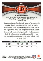 2012 Topps Chrome Refractors #85 A.J. Green – FB