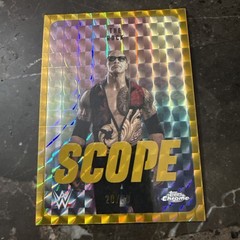 The Rock 2026 Topps Chrome WWE – Scope Gold Refractor 20/50 Final Boss #SCO-36