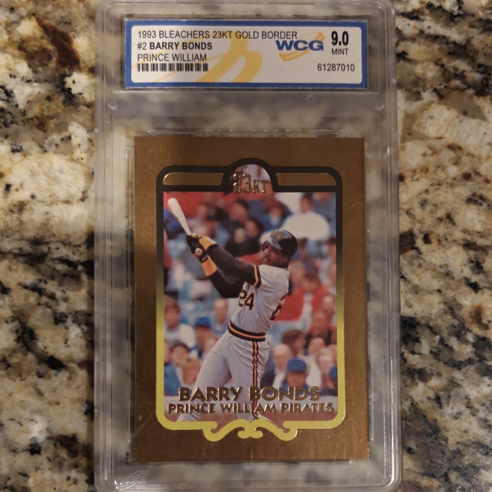 Bleachers 1993 Barry Bonds #2 Gold Border WCG Graded Serial #/10000