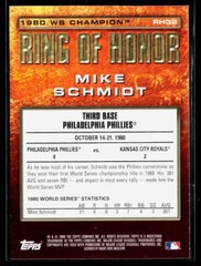 Mike Schmidt 2009 Topps Ring of Honor #RH32