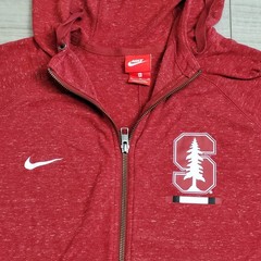 Stanford University Cardinal Nike Hoodie Mens XL Heather Red Full Zip Sweatshirt