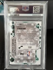 John Stockton 2025 Topps Chrome #CG-26 Clutch Gene Red Geo Refractor /5 PSA 10