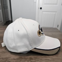 Vintage Notre Dame Strapback Hat Cap 90s White Gold Fighting Irish UND Est 1842